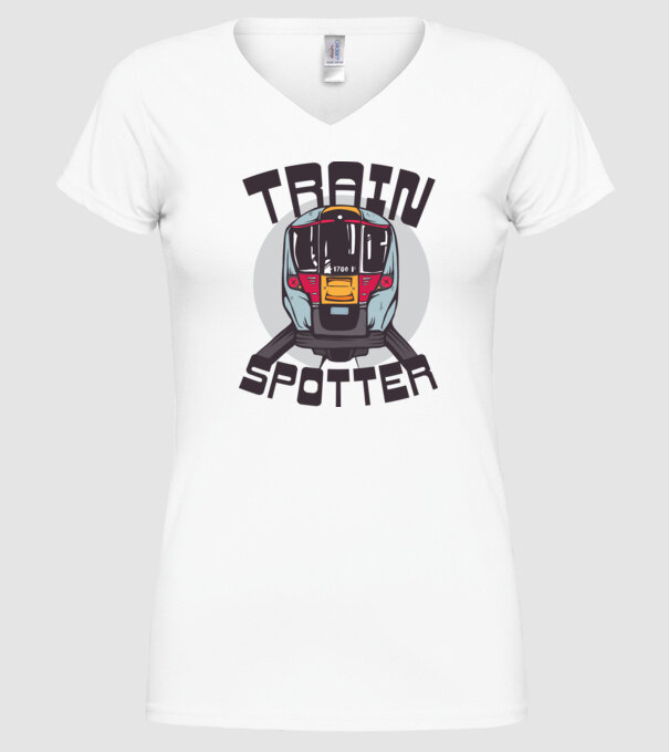 Trenuri model alb pe tricou