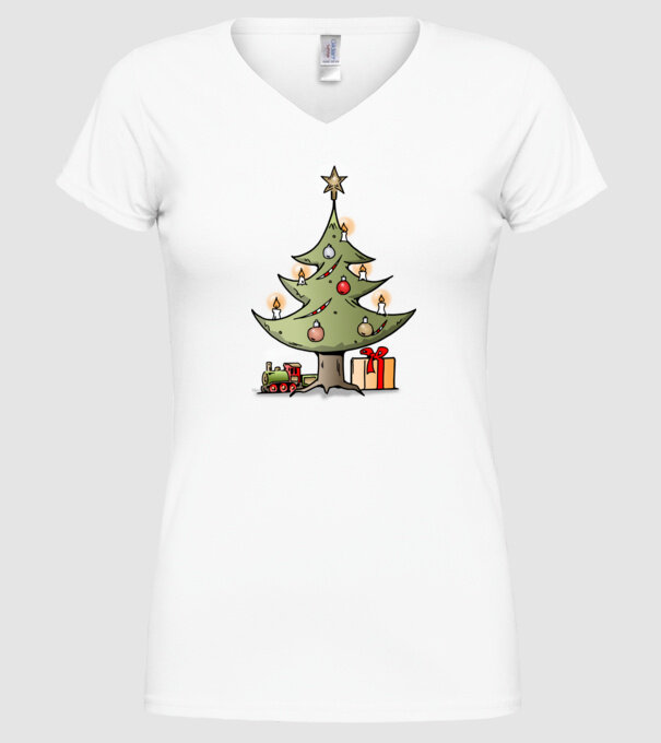 Trenuri model alb pe tricou