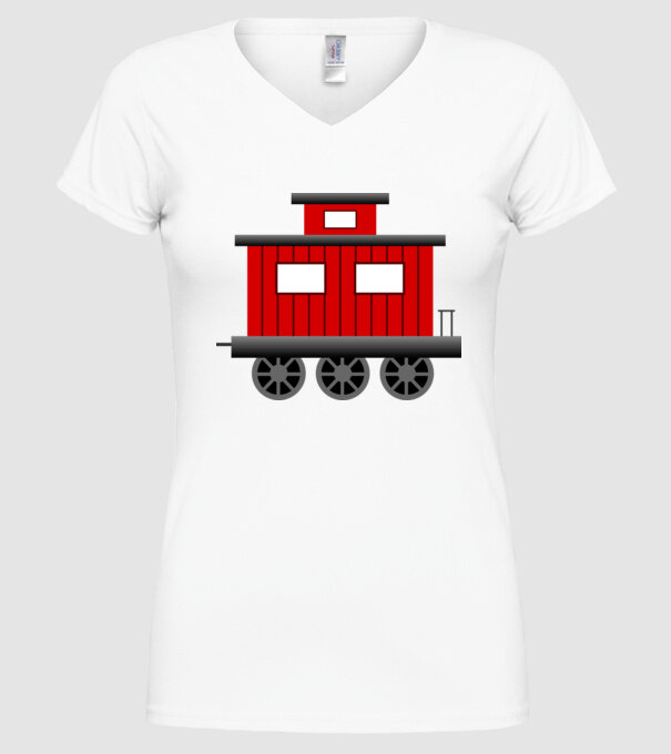 Trenuri model alb pe tricou