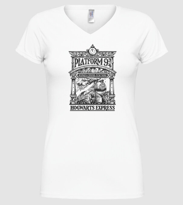 Trenuri model alb pe tricou
