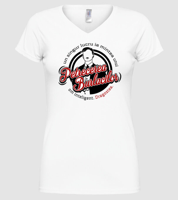 Un singur lucru ia mintea unui om inteligent model alb pe tricou