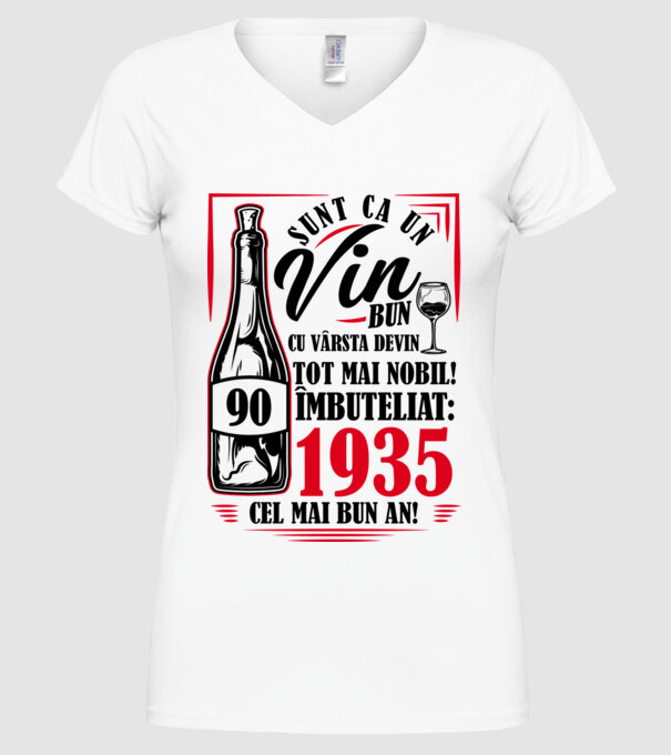 Un Vin Bun 1935 - Alb model alb pe tricou