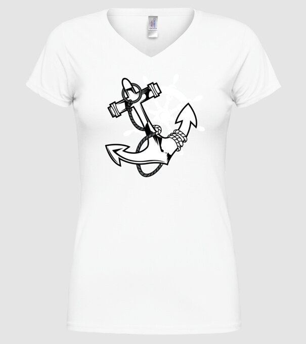 Vapoare model alb pe tricou