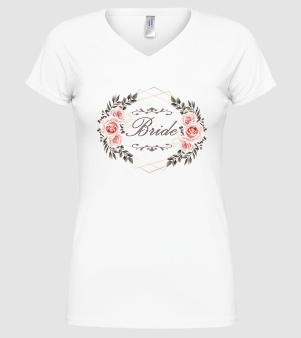 Vintage Bride model alb pe tricou