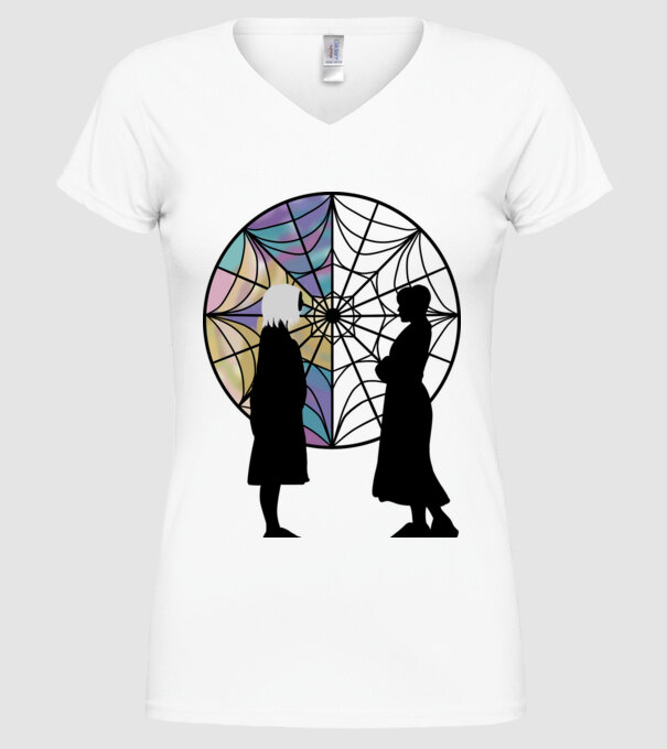 Wednesday Friendship model alb pe tricou