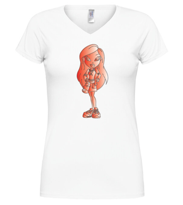  model  pe tricou