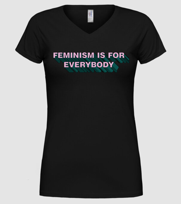 Feminismul este pentru toată lumea model negru pe tricou