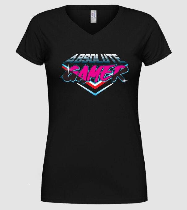 Absolute Gamer model negru pe tricou