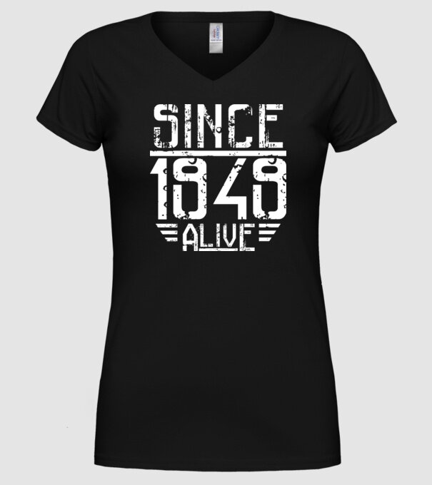 Alive since 1949 model negru pe tricou
