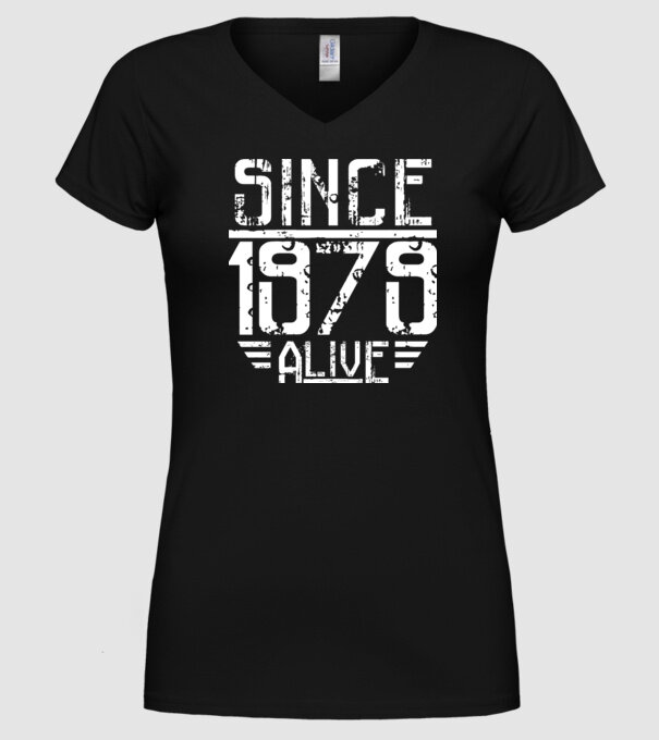 Alive since 1979 model negru pe tricou