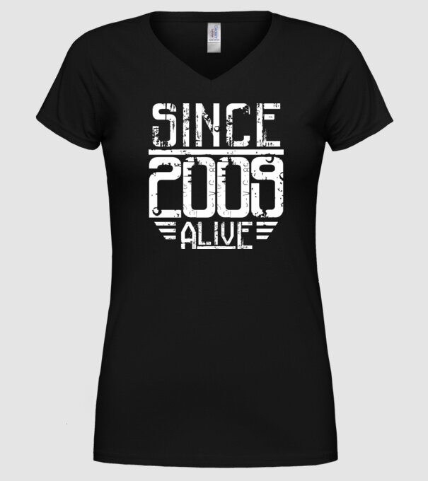 Alive since 2009 model negru pe tricou