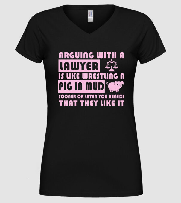 Arguing with a lawyer model negru pe tricou