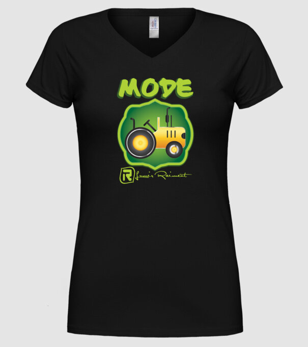 Baby tractor model negru pe tricou