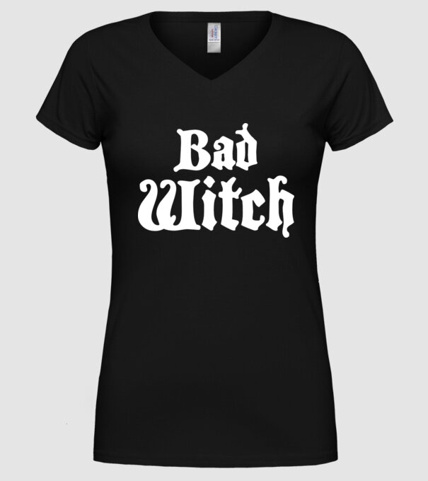 Bad Witch tricou cuplu model negru pe tricou