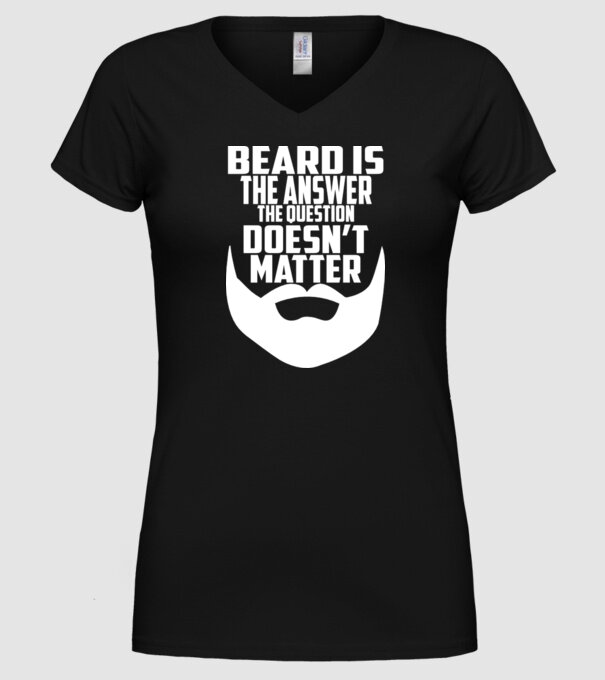 Beard is the answer model negru pe tricou