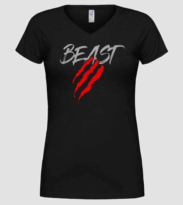 Beast model negru pe tricou
