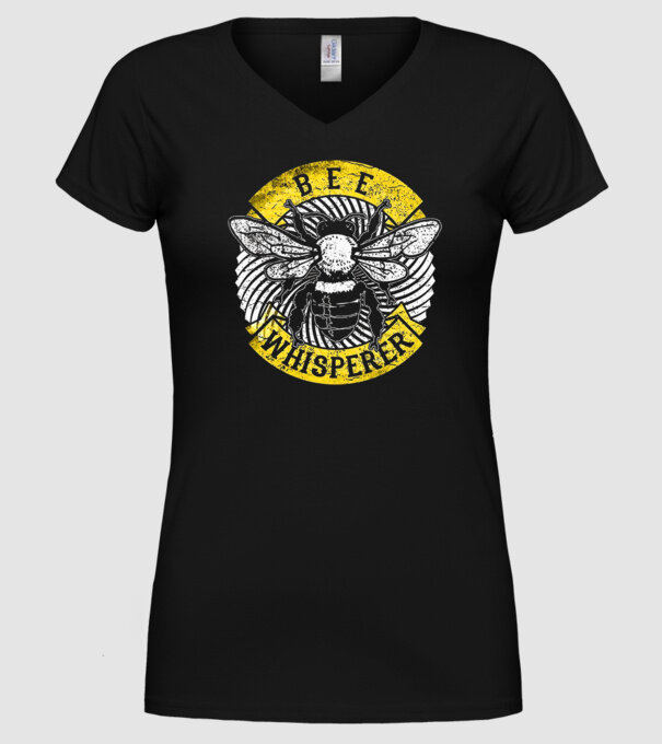 Bee Whisperer model negru pe tricou