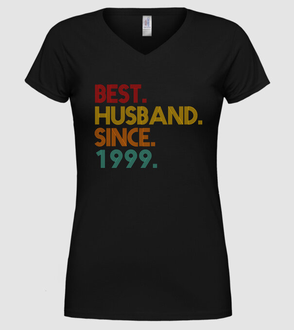 best husband since 1999 retro model negru pe tricou