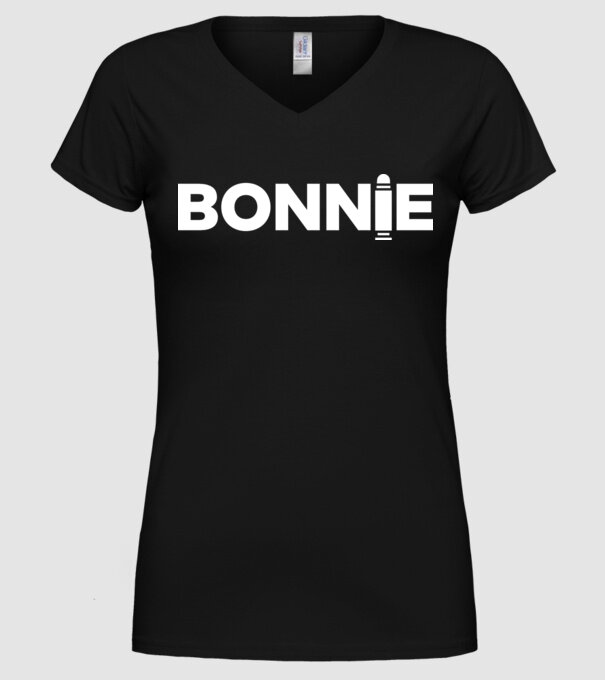 Bonnie és Clyde BONNIE model negru pe tricou