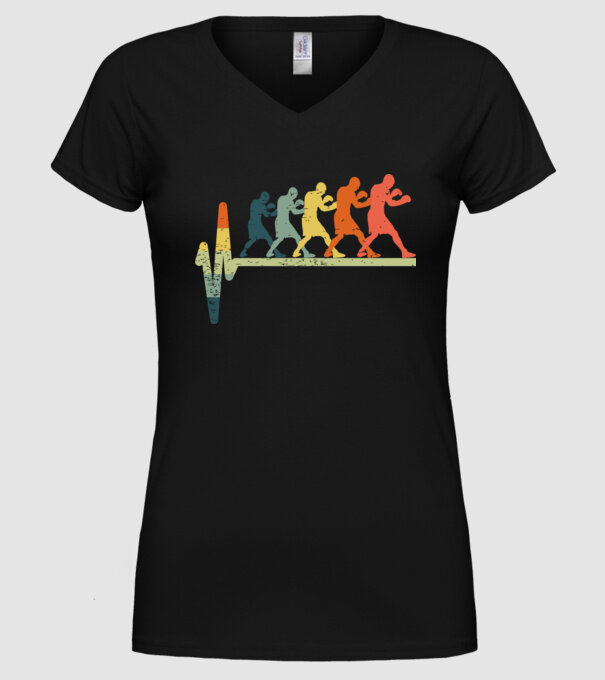 Box EKG model negru pe tricou