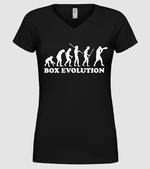 Box evolution model negru pe tricou
