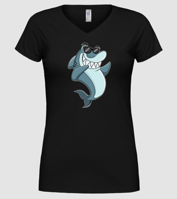 Rechin DAB model negru pe tricou