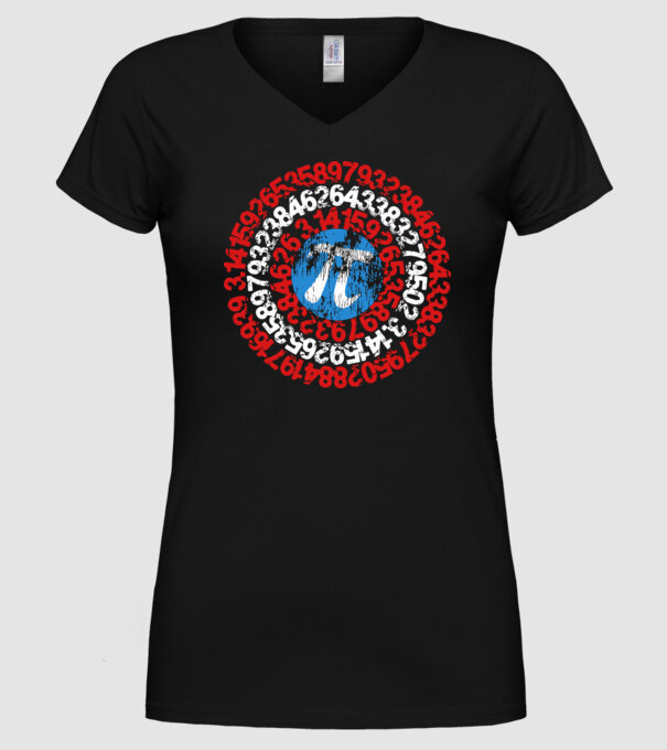 Captain PI model negru pe tricou