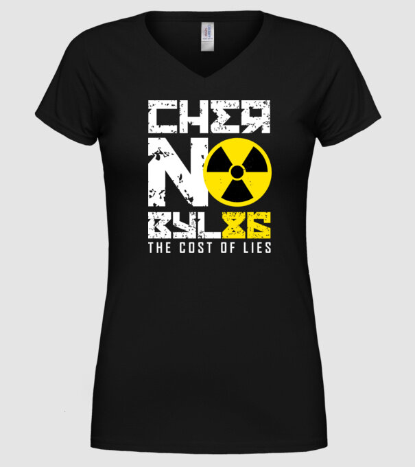 'Chernobyl ''86 3 culori' model negru pe tricou