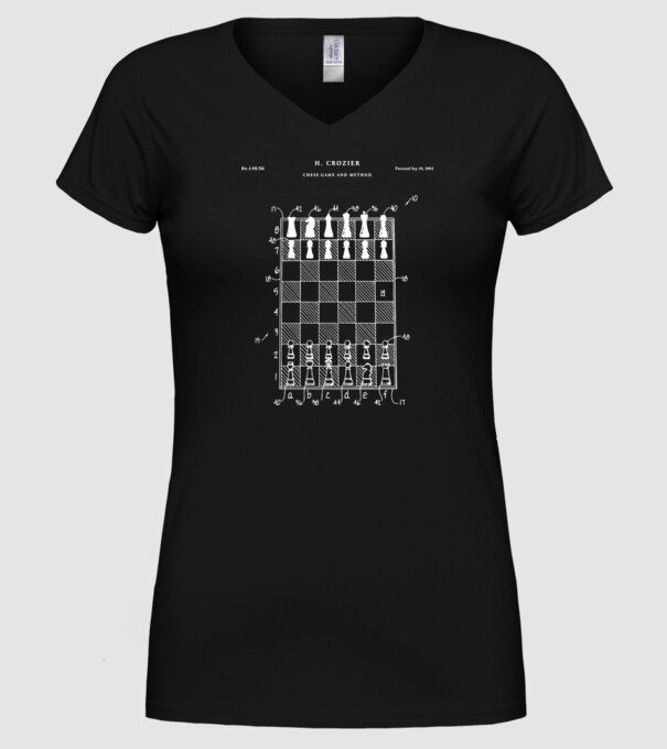 Chess Game method model negru pe tricou