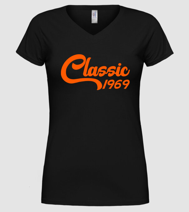 Classic 1969 model negru pe tricou
