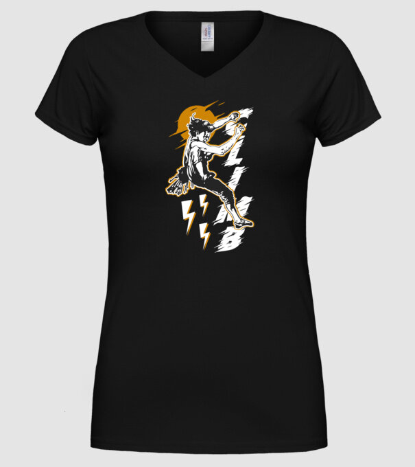 CLIMB retro model negru pe tricou