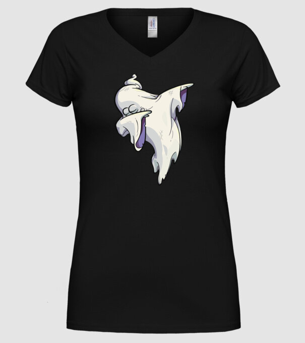 Dab ghost model negru pe tricou