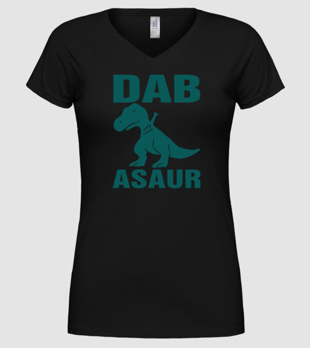 Dabasaur model negru pe tricou
