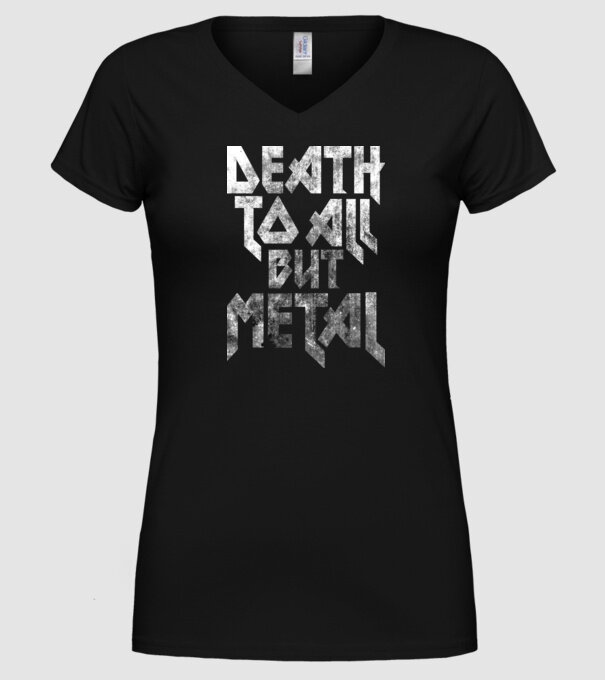 Death but metal model negru pe tricou