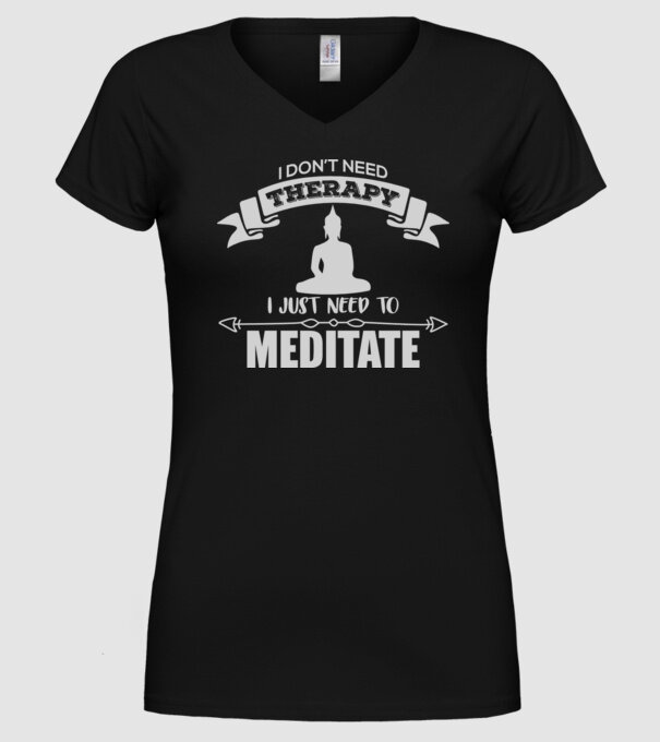 'don''t need therapy' model negru pe tricou