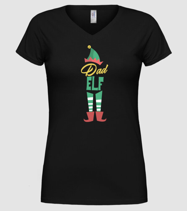 Elf family dad model negru pe tricou