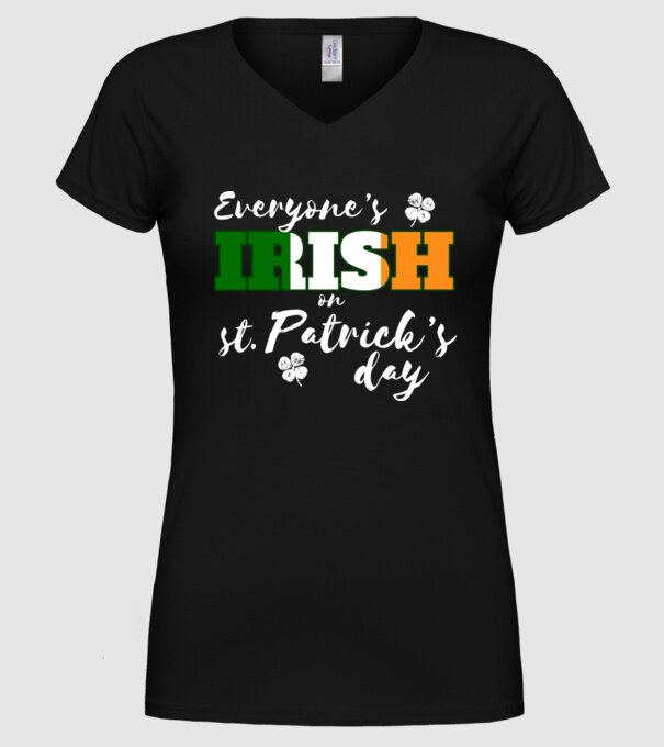 Everyone is irish flag model negru pe tricou