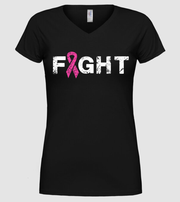 Fight model negru pe tricou