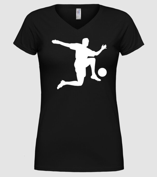 Fotbal 3 model negru pe tricou
