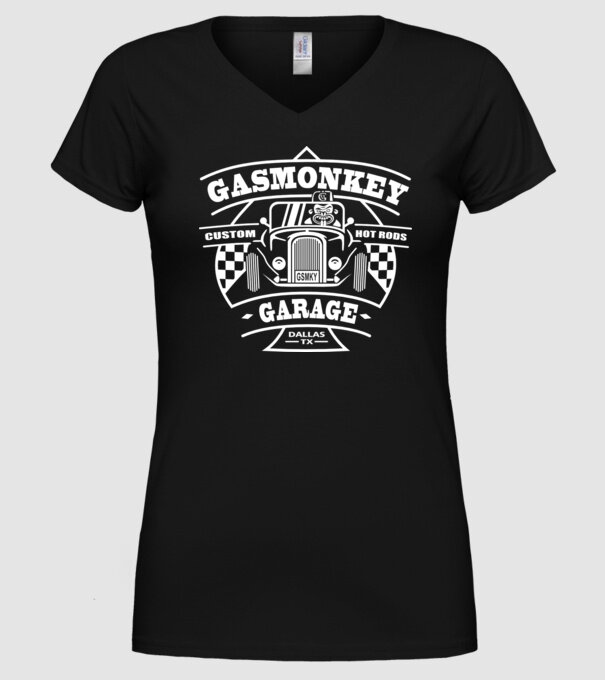 Gas Monkey model negru pe tricou