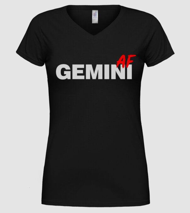 GEMINI as fuck model negru pe tricou