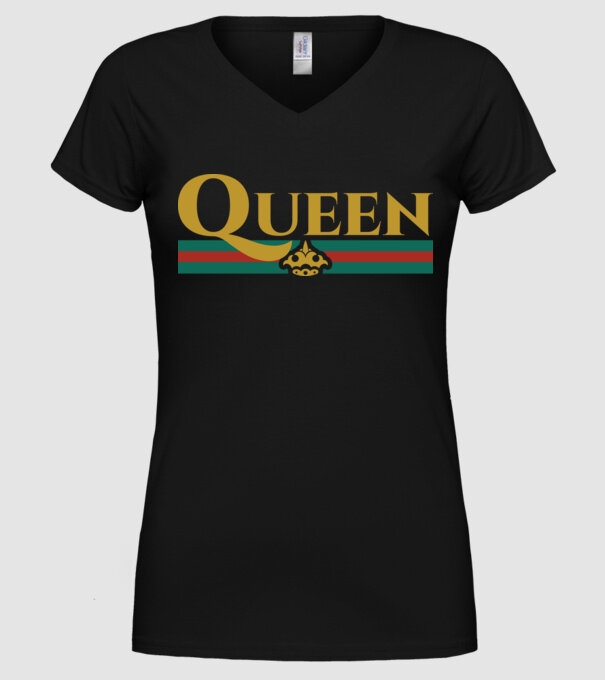 Gucci queen model negru pe tricou