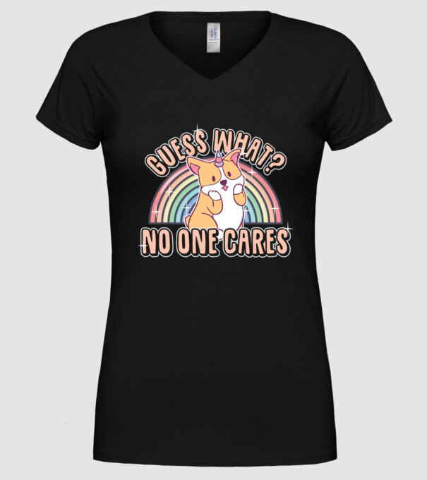 Guess what corgicorn model negru pe tricou