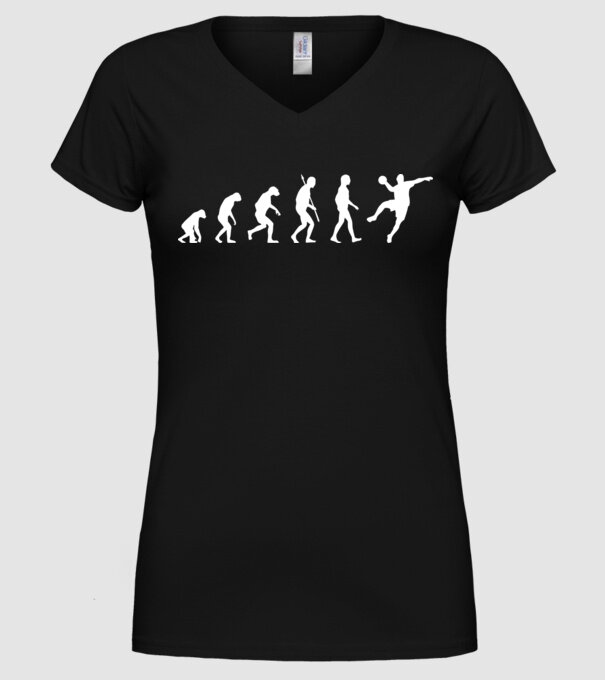 Handball evolution model negru pe tricou