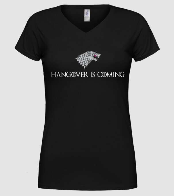 Hangover is coming model negru pe tricou