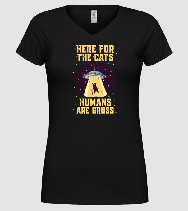 Here for the cats model negru pe tricou