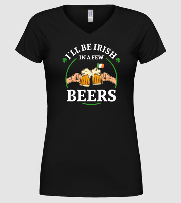 'I''ll be irish' model negru pe tricou