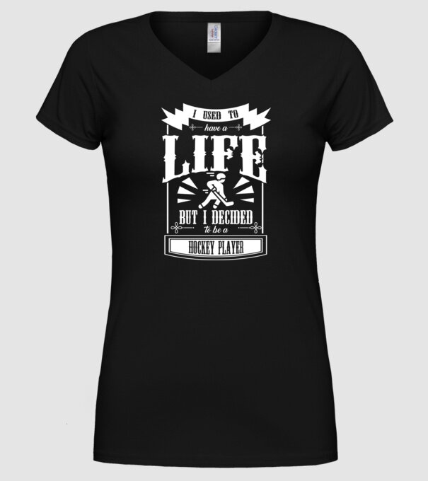 I used to have a life HOCHEIST model negru pe tricou