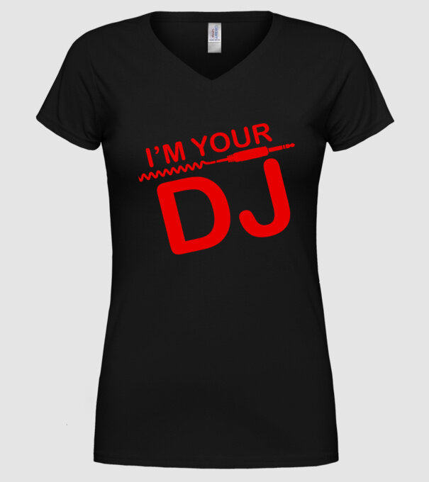 Im your DJ model negru pe tricou