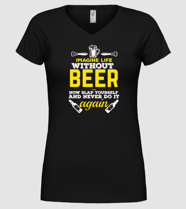 Imagine life model negru pe tricou